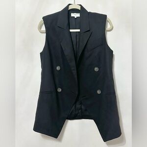 Vince Black Double-Breasted Vest